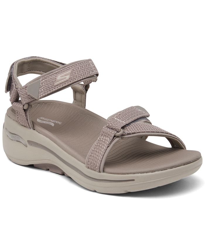 Skechers Women's GO WALK Arch Fit Sandal Polished Sandals From Finish ...