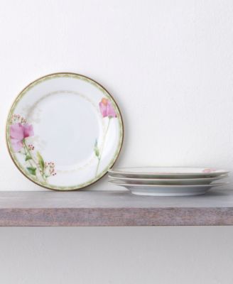 Poppy Place Set of 4 Bread & Butter/Appetizer Plates, 6.25"