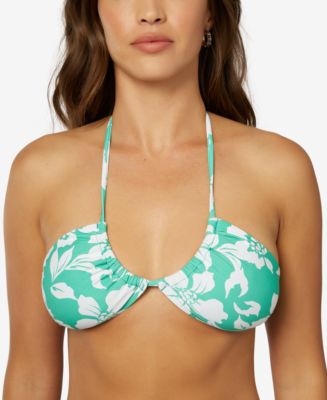 O'NEILL Women's Embry Halter Bikini Top - Multi-Wear Swim Top for Women -  Bathing Suit Top with Tie Neck and Tie Back