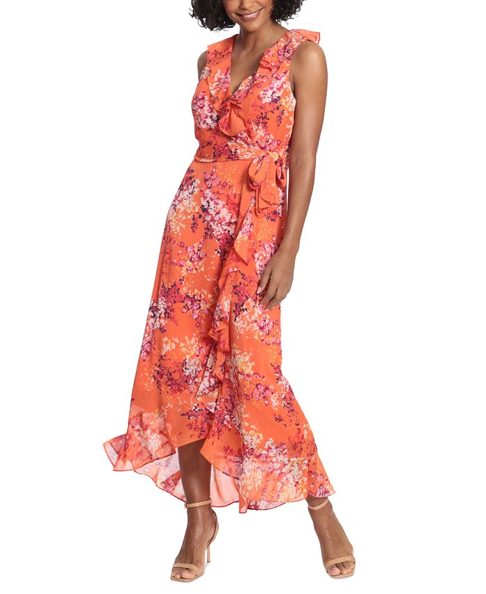 Petite faux hot sale wrap dress