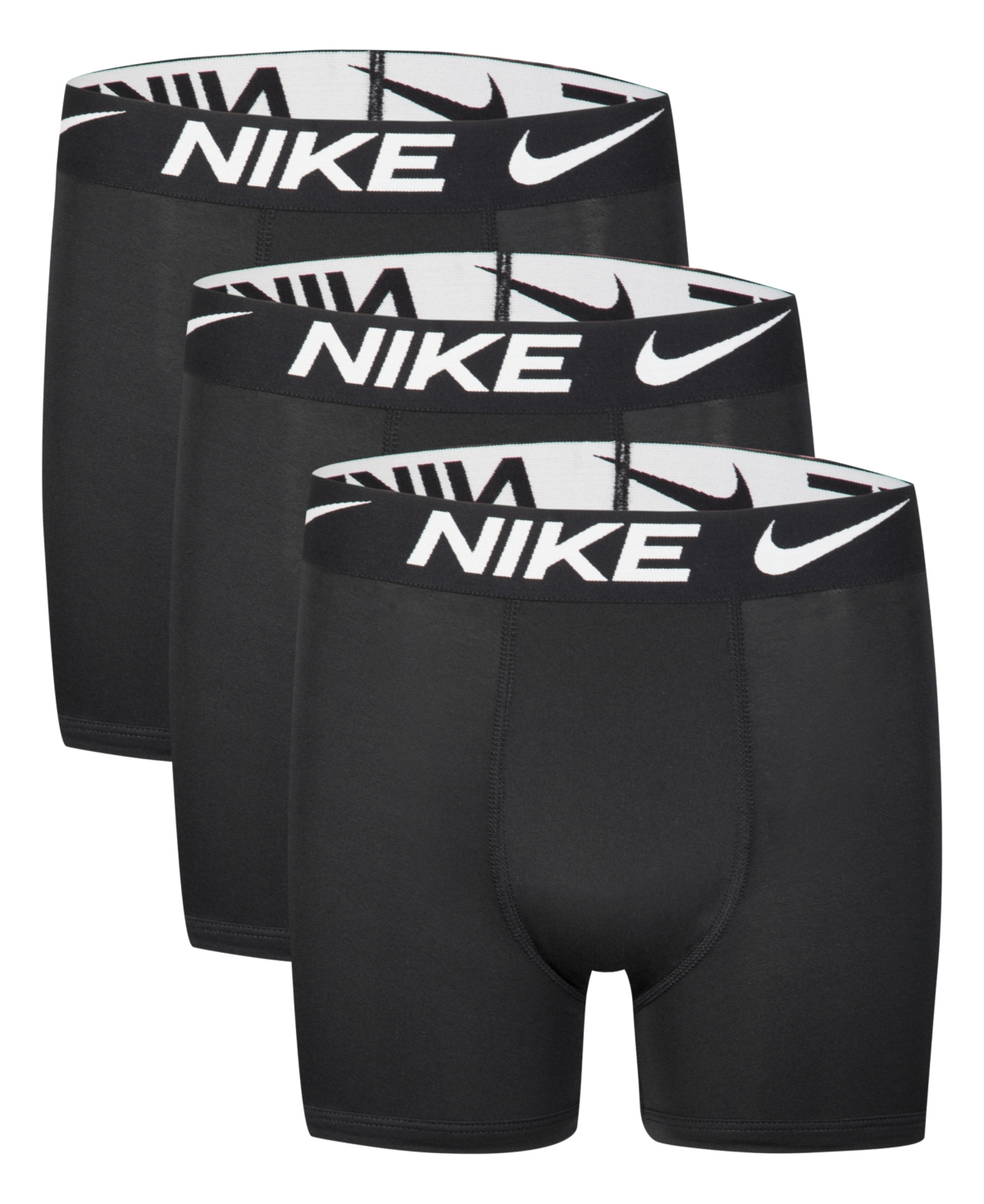 Nike Big Boys 3 Pk. Essential Dri-fit Boxer Briefs In Black