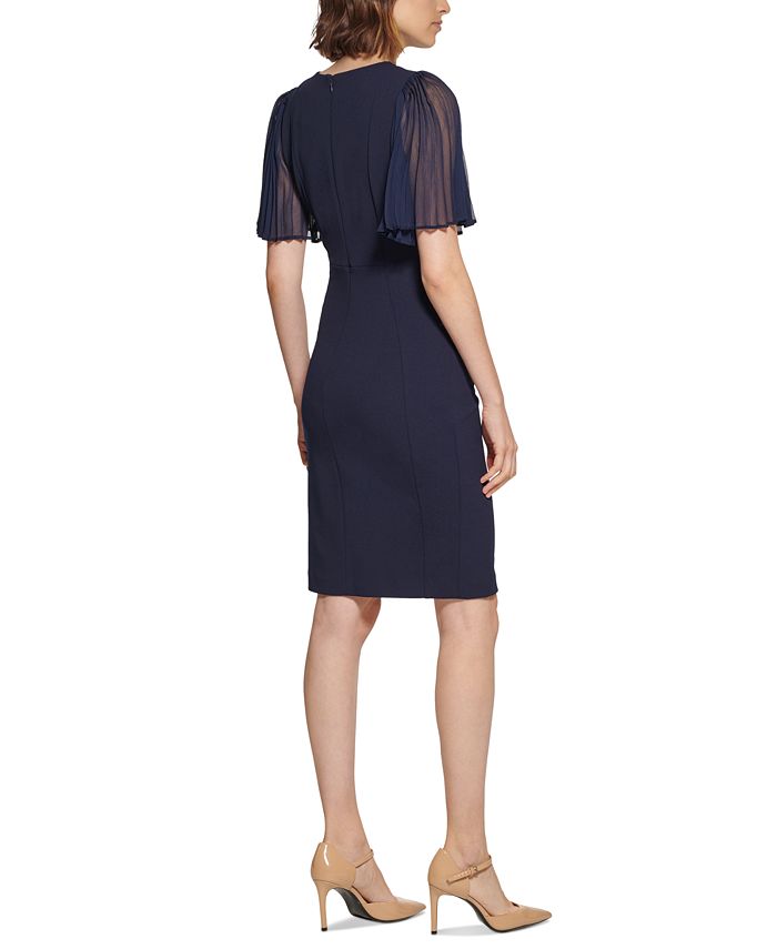 Calvin Klein Illusion Sleeve Dress Calvin Klein Plus Size Illusion-Trim  Sheath Dress Macy's