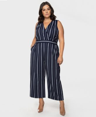 macys striped jumpsuit