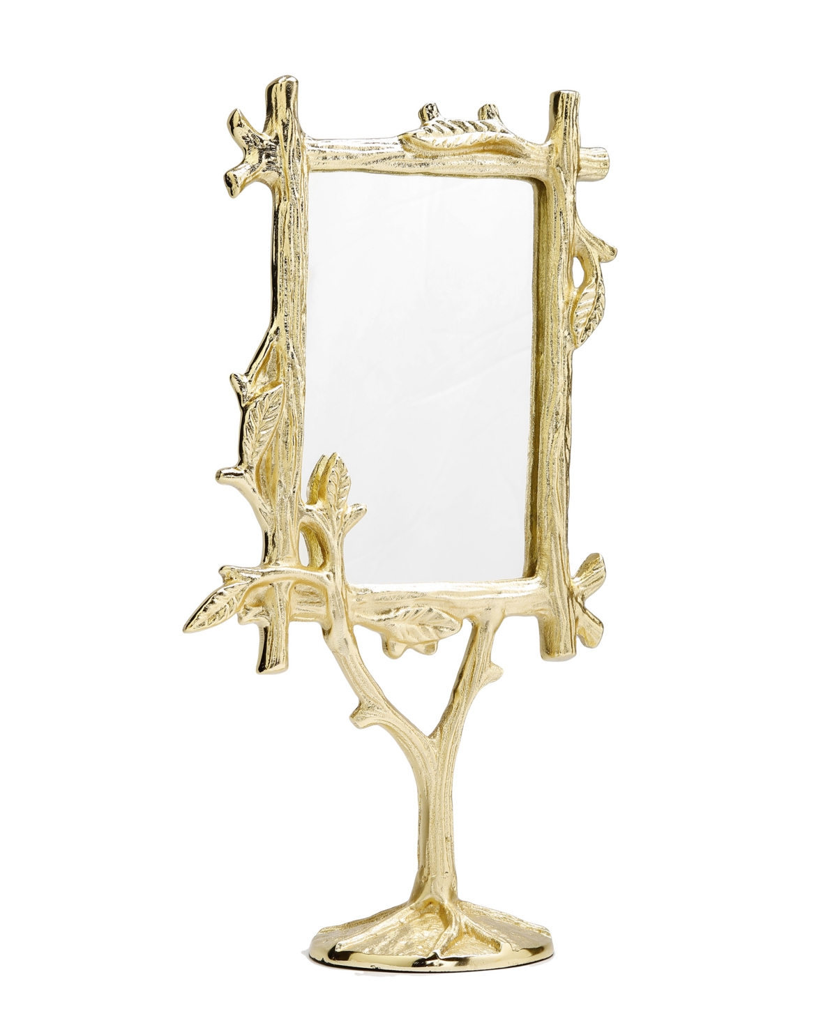 Branch Design Table Mirror - Gold-Tone