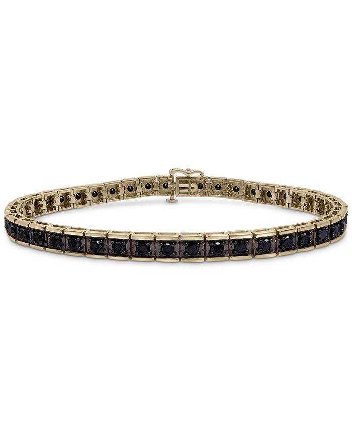 Macy s Men s Black Diamond Square Link Bracelet 4.0 ct. t.w
