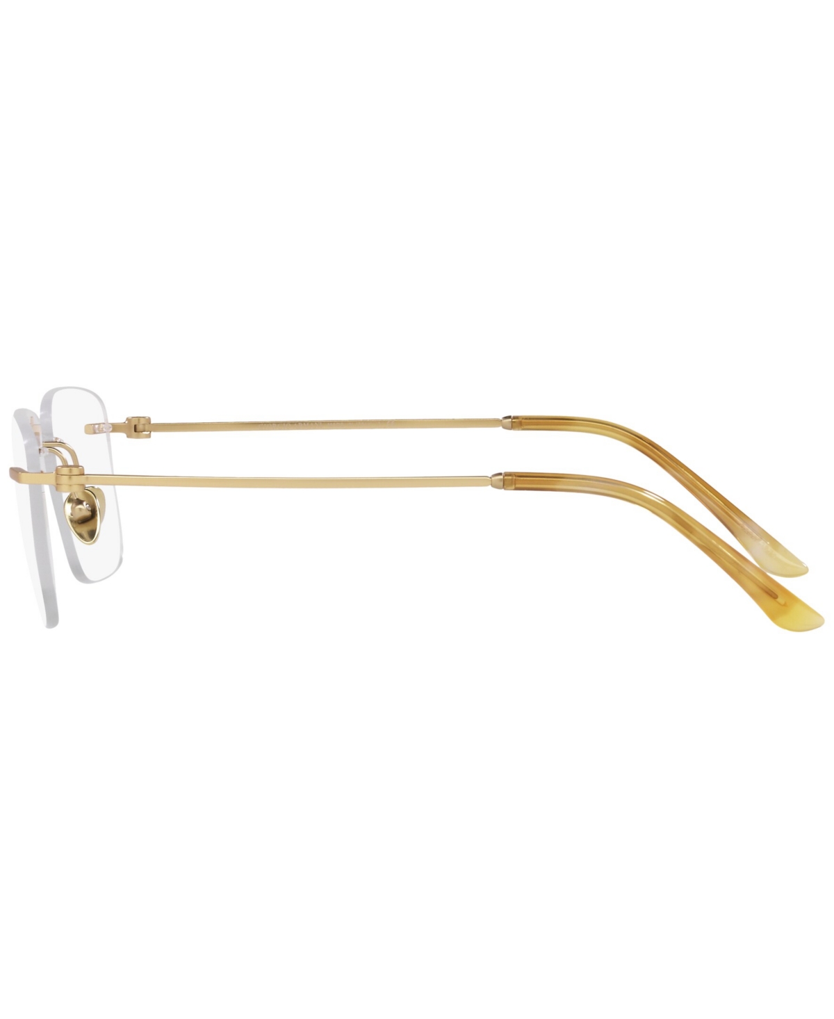 Giorgio Armani Ar5124 Men's Rectangle Eyeglasses In Matte Pale Gold Tone