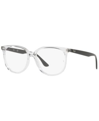 Ray-Ban RB4378V Optics Women's Square Eyeglasses - Transparent Gray