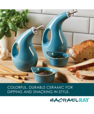 Ceramics EVOO 4-Pc. Dispensing Bottle & Ramekin Dipper Set