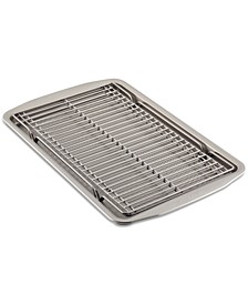 Bakeware 11" x 17" Baking Sheet Pan & Expandable Cooling Rack 3-Pc. Set