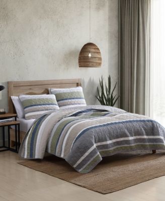 Eddie Bauer Salmon Ladder Plaid Quilt Set Bedding