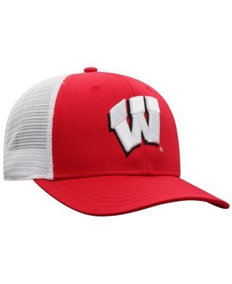 Men's Red, White Wisconsin Badgers Trucker Snapback Hat
