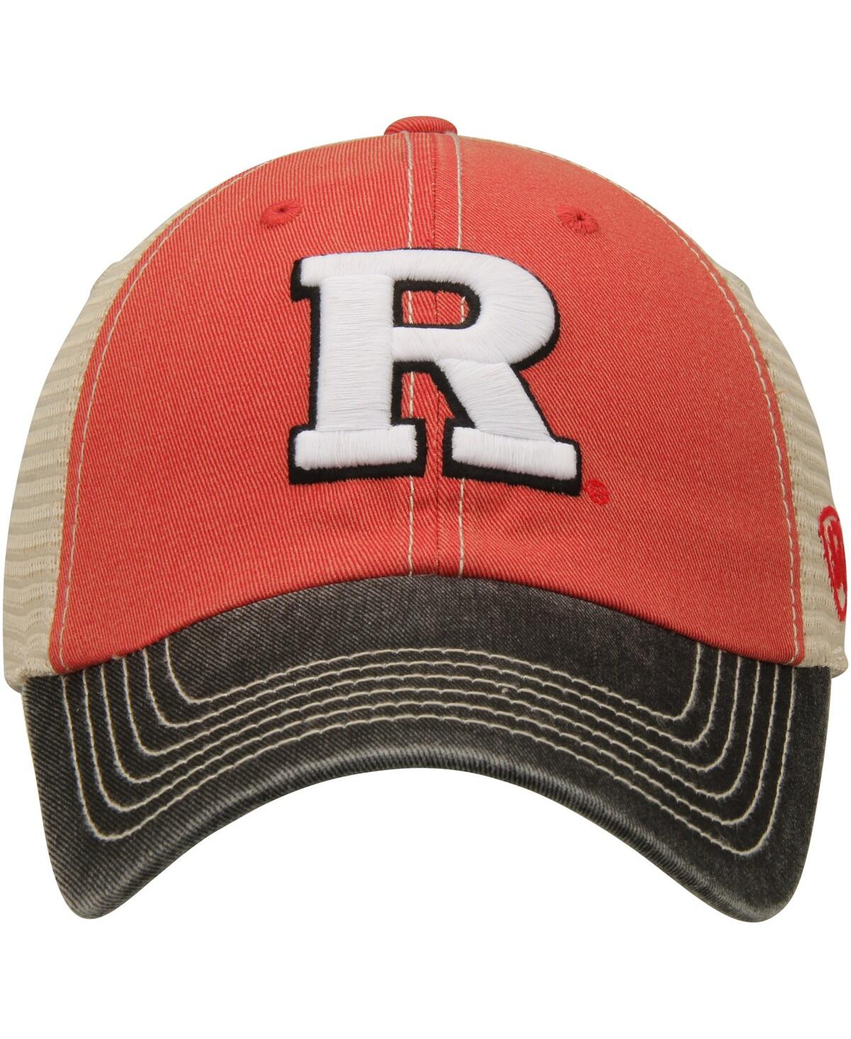 Top Of The World Men's  Scarlet, Tan Rutgers Scarlet Knights Offroad Trucker Hat In Scarlet,tan