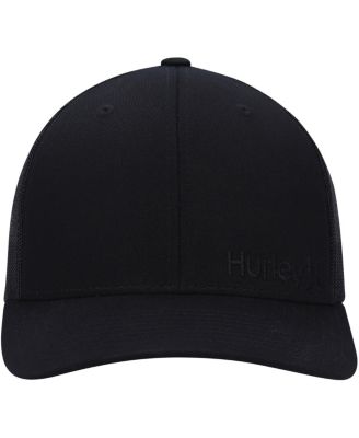 Hurley Men's Black Logo Corp Staple Trucker Snapback Hat