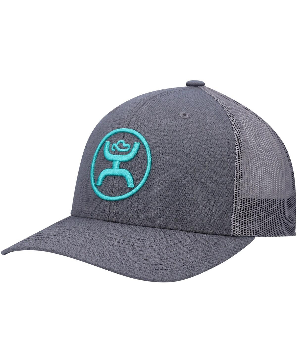 Hooey Men's  Graphite O Classic Trucker Snapback Hat In Gray