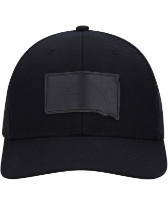 Men's South Dakota Blackout State Patch Trucker Snapback Hat