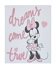 Minnie Mouse 'Dreams Come True' Hearts Wood Wall Decor, 14" x 14"