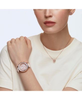 Sparkling Dance Clover Rose Gold Tone Plated Set