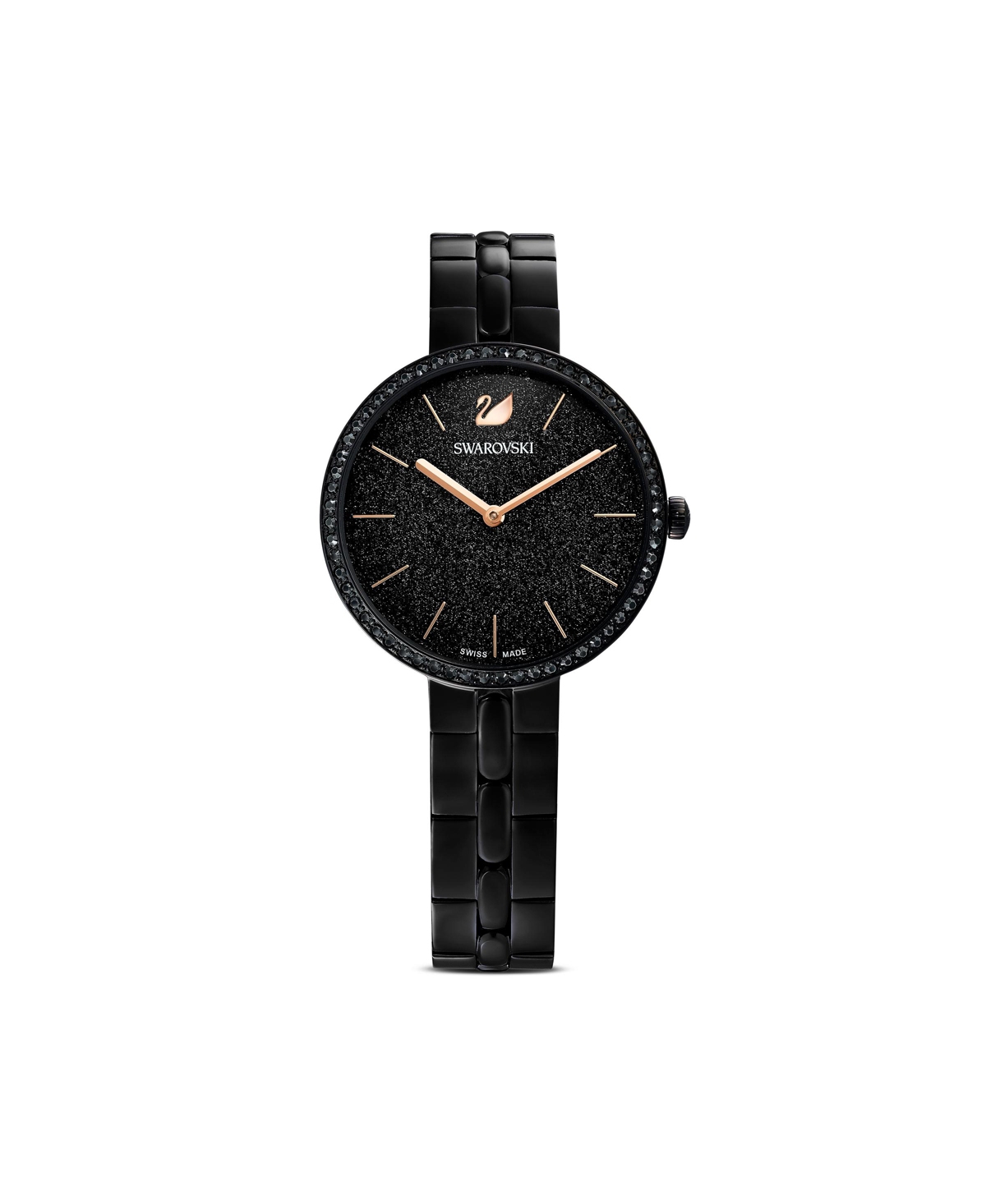 Swarovski Cosmopolitan Black Metal Bracelet Watch, 31.75 Mm