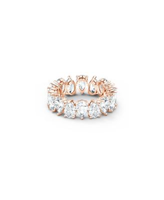 Swarovski - Silver-Tone Round Crystal Ring