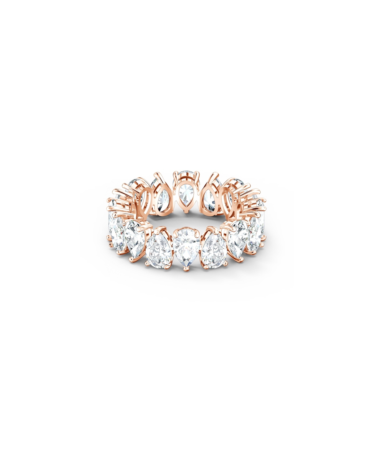 SWAROVSKI VITTORE PEAR CUT ROSE GOLD TONE PLATED RING