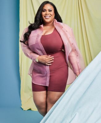 Nina Parker Trendy Plus Size Organza 