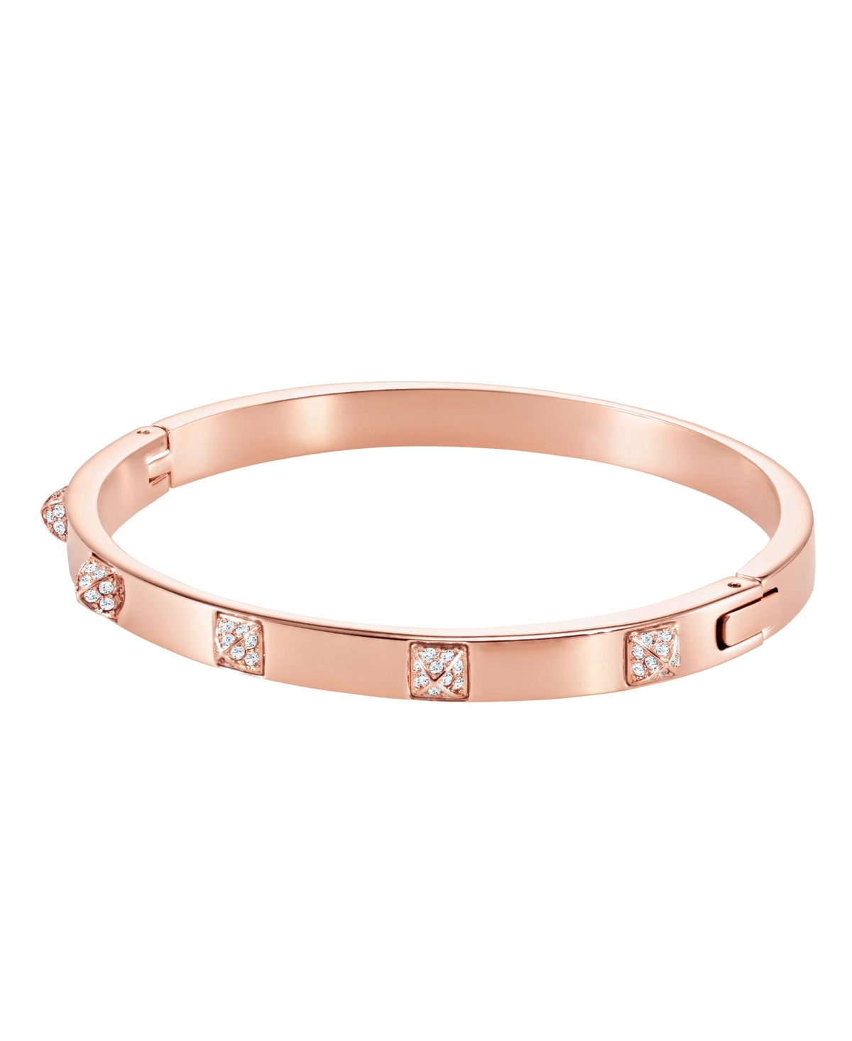 Swarovski Tactic Rose Gold Tone Plated Bangle - Rose Gold-Plated