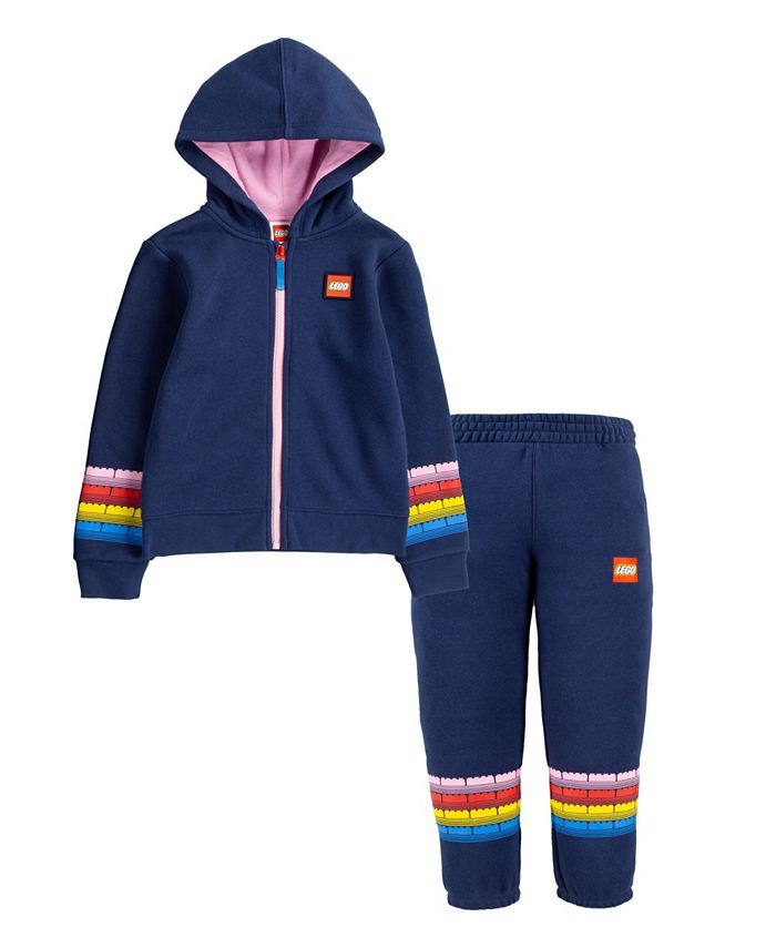 Younger Fleece Pullover Hoodie And Joggers 2-piece Set - Blue