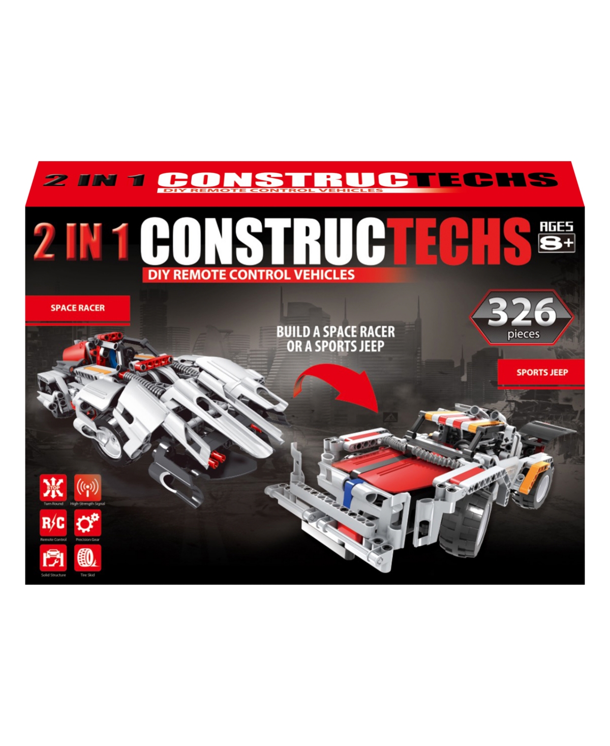 Contructechs 2-1 Diy Remote Control Vehicles In Gray