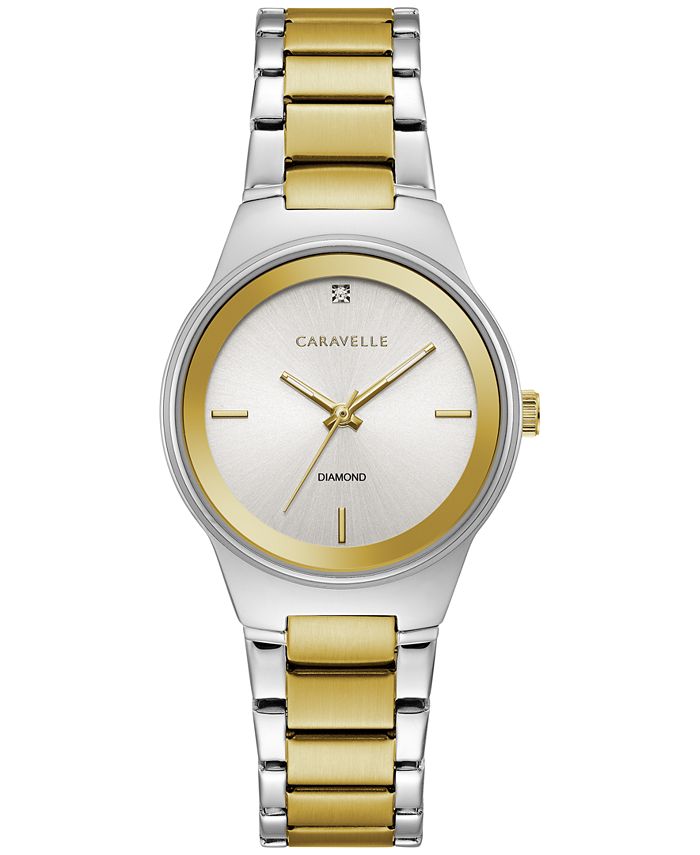 Caravelle by bulova women's diamond accented watch sale