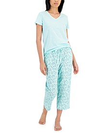 Women's Cropped Cotton Pajama Pants, Created for Macy's