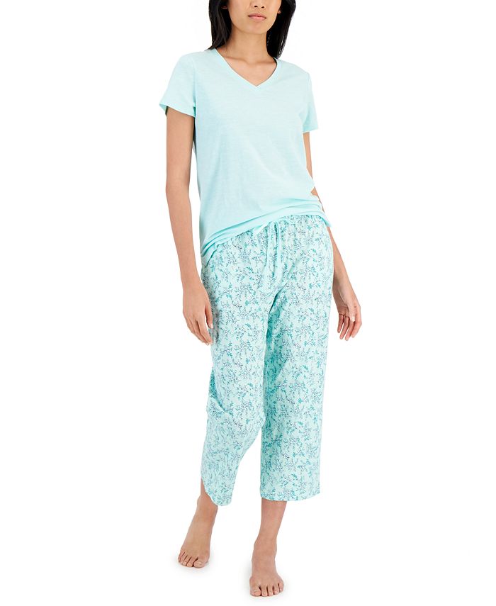 Charter Club Women's Cropped Cotton Pajama Pants, Created for Macy's ...
