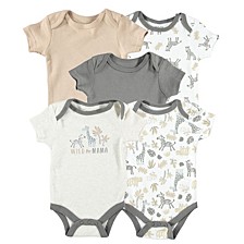 Baby Neutral Grow with Me Bodysuit, Pack of 5