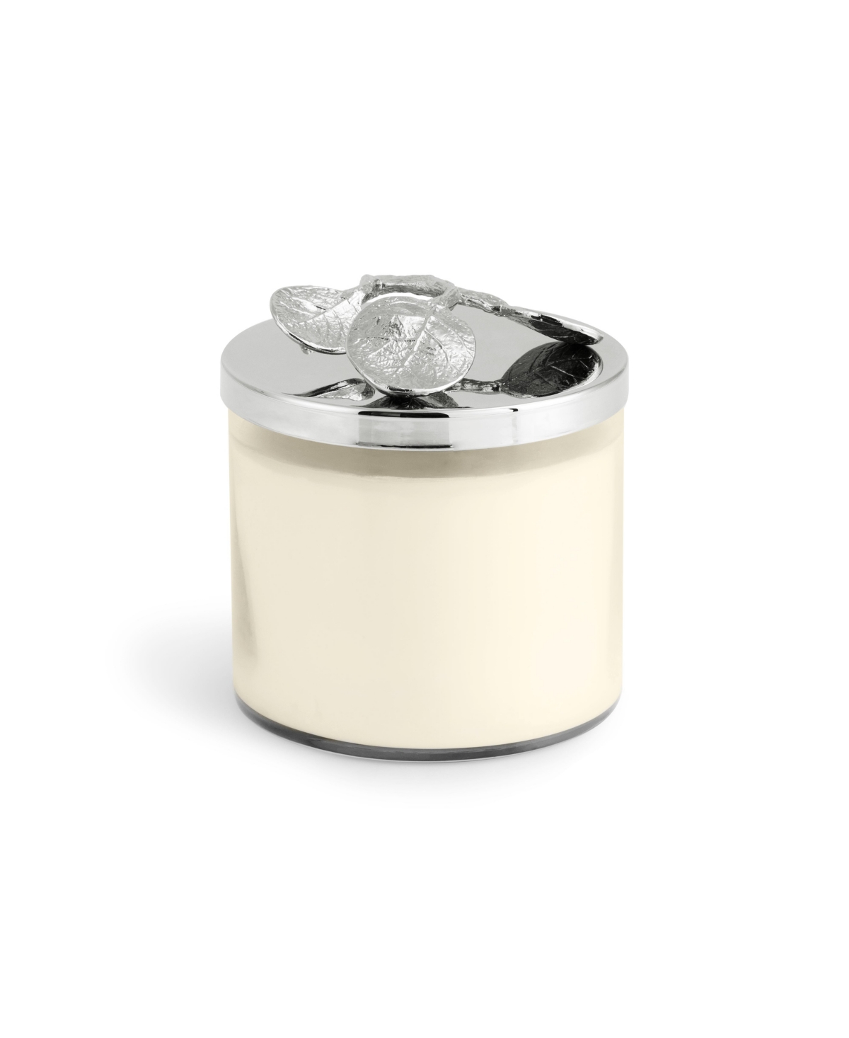 Michael Aram Botanical Leaf Candle In Silver-tone