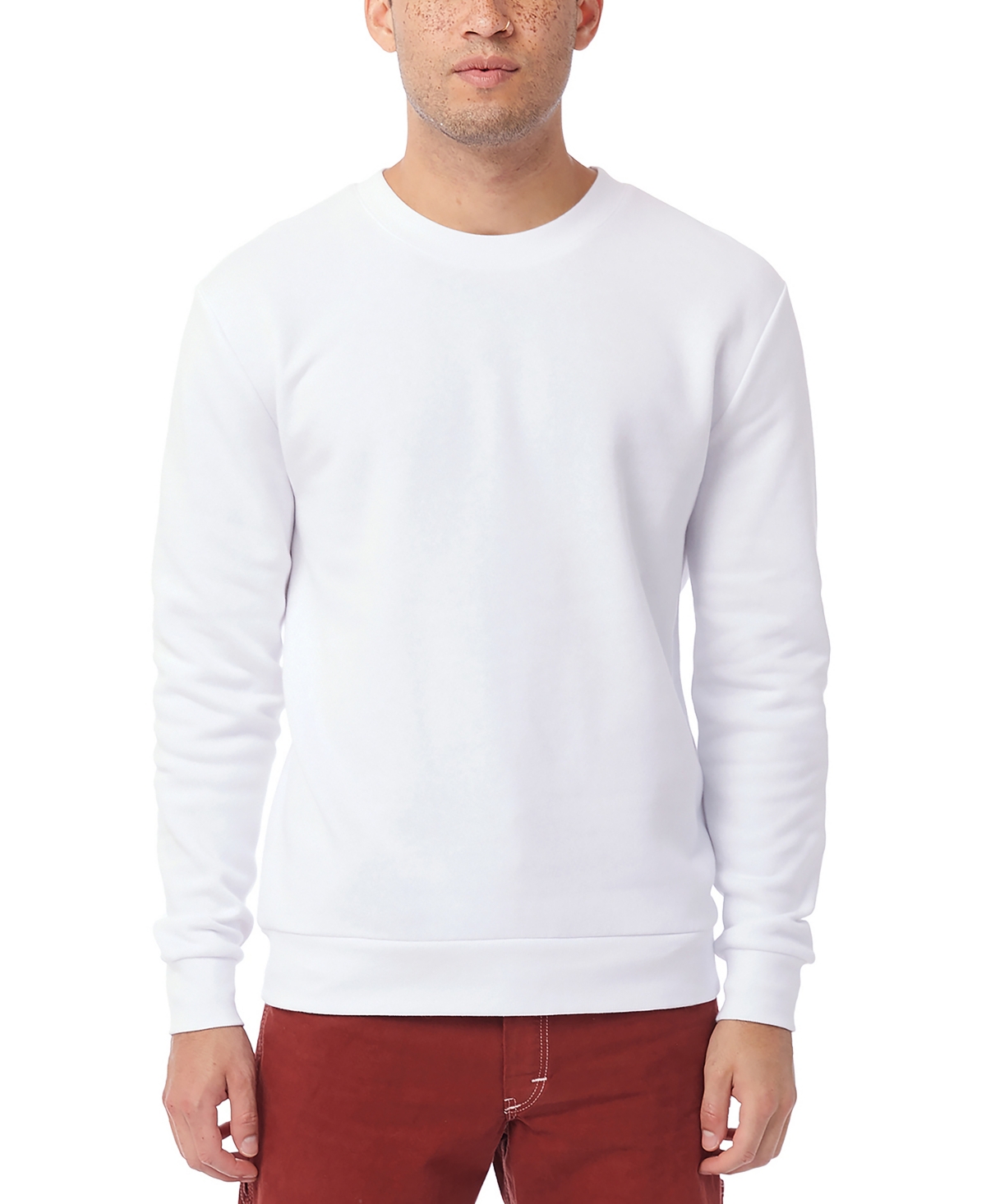 Alternative Apparel Men's Cozy Sweatshirt In White