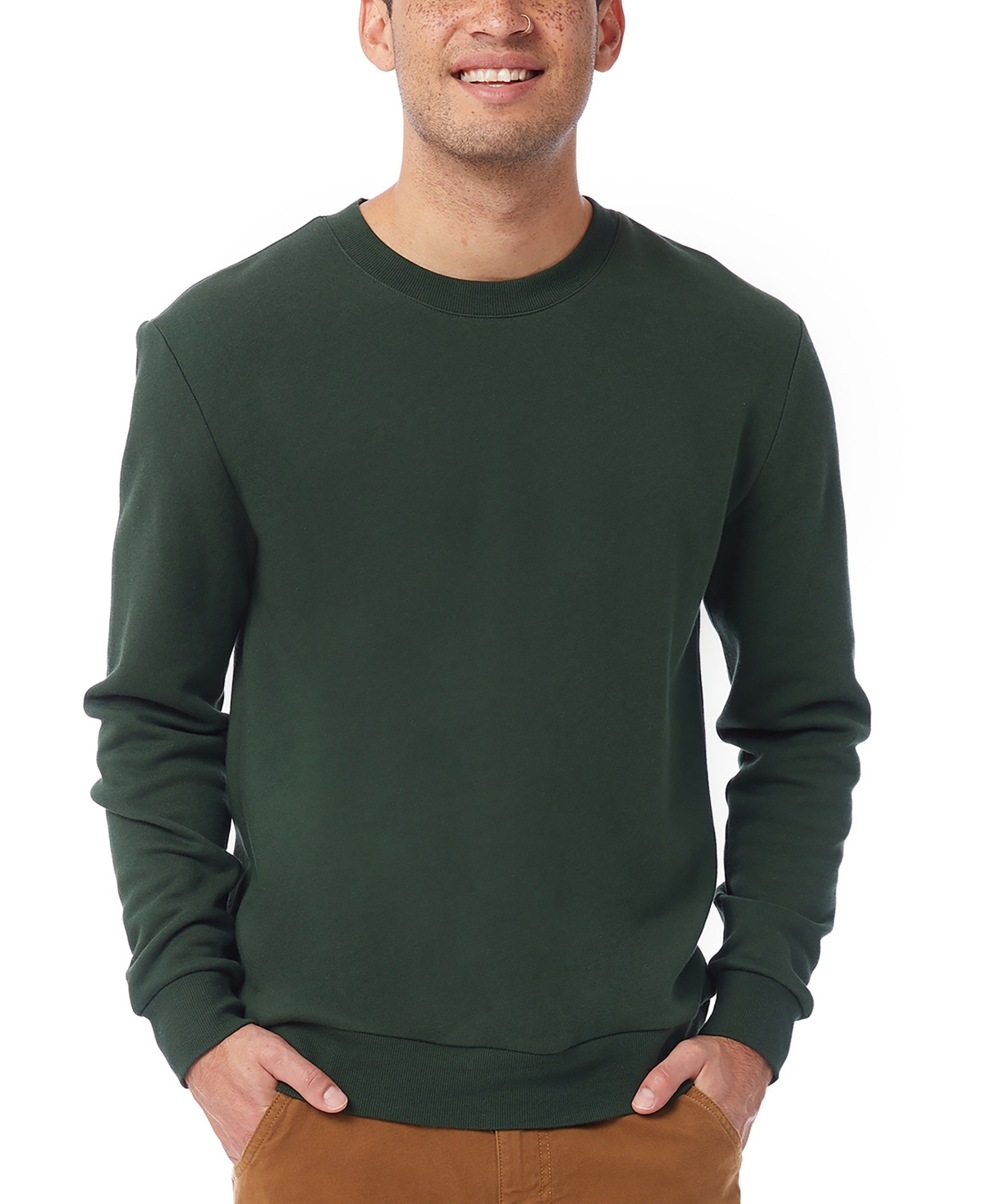 Shop Alternative Apparel Men's Cozy Sweatshirt In Varsity Green