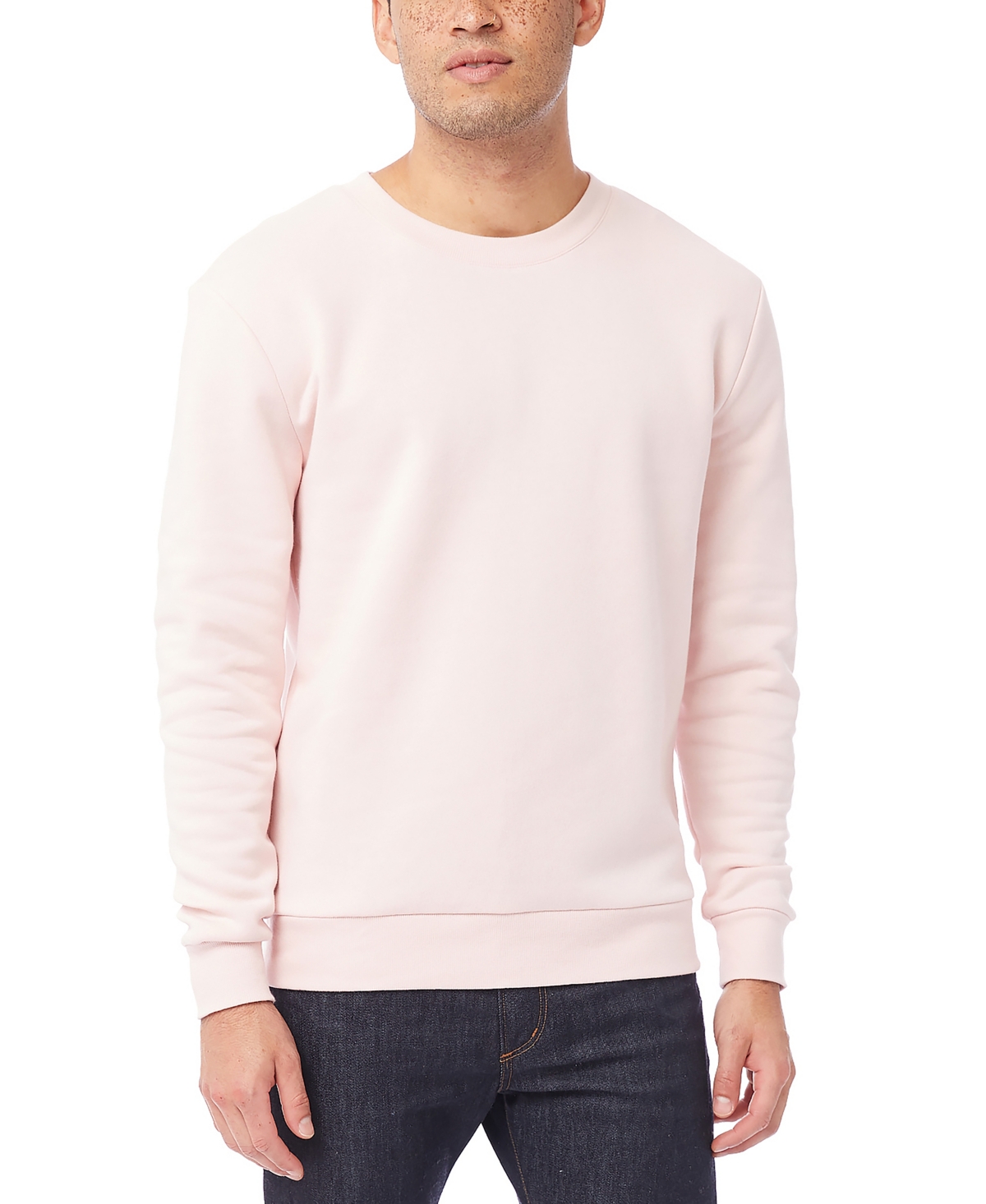 Shop Alternative Apparel Men's Cozy Sweatshirt In Faded Pink