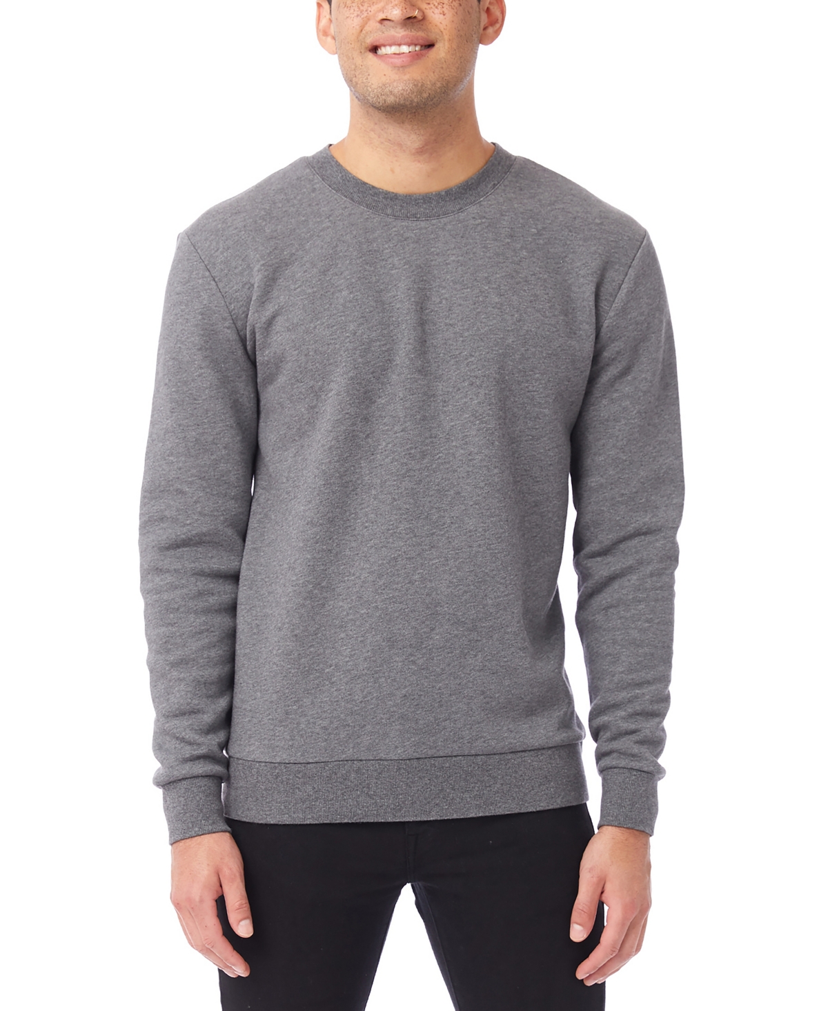Shop Alternative Apparel Men's Cozy Sweatshirt In Dark Heather Gray