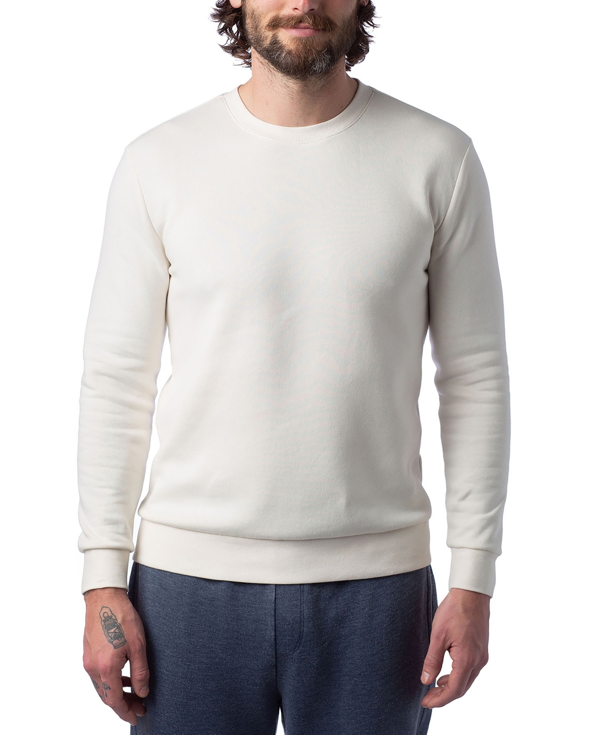 Shop Alternative Apparel Men's Cozy Sweatshirt In Natural