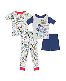 Toddler Boys Mickey Mouse Pajama Set, Pack of 4