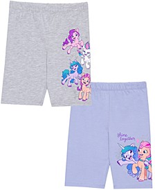 Little Girls My Little Pony Biker Shorts, Pack of 2