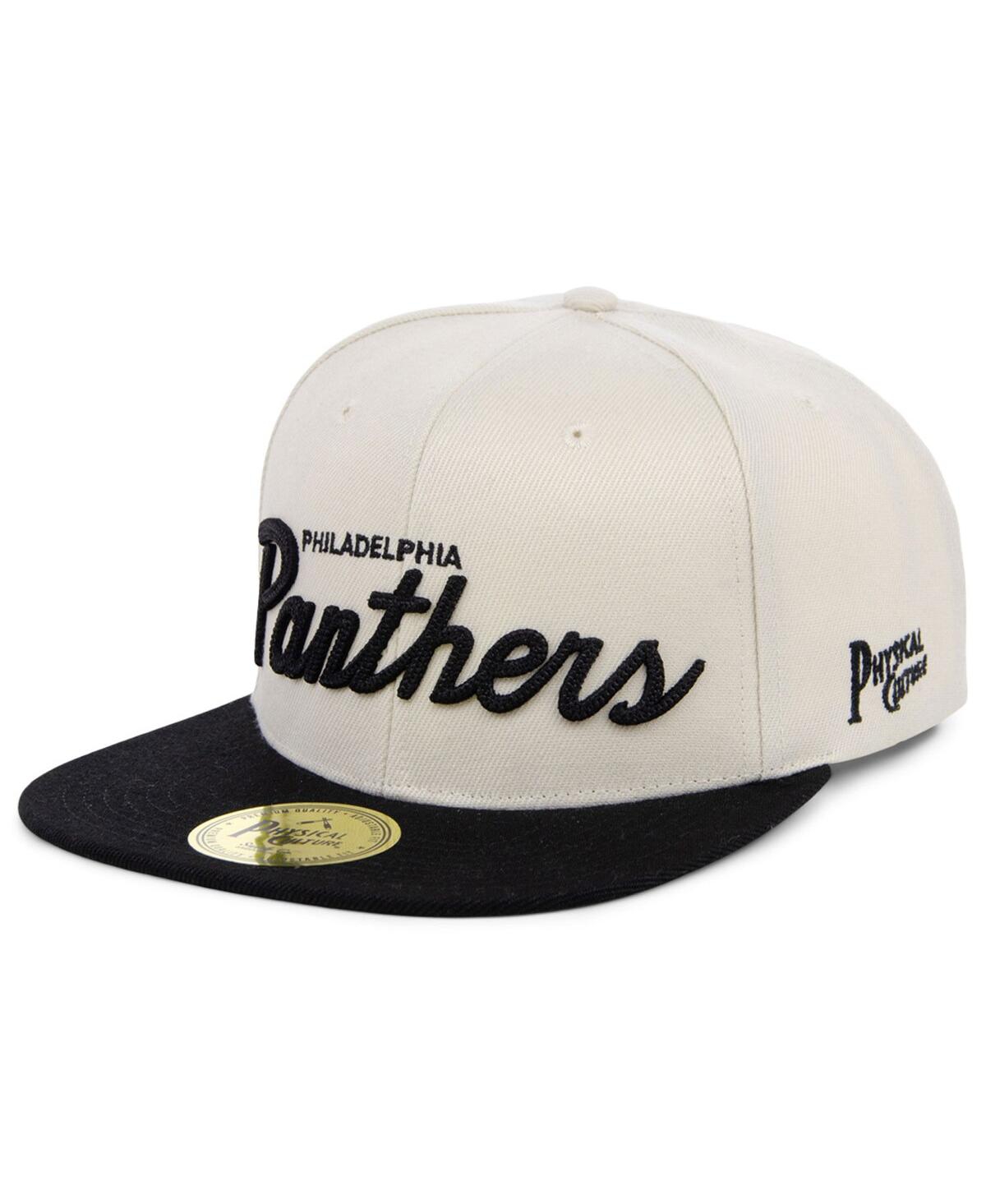 Physical Culture Men's  Cream Philadelphia Panthers Black Fives Snapback Adjustable Hat
