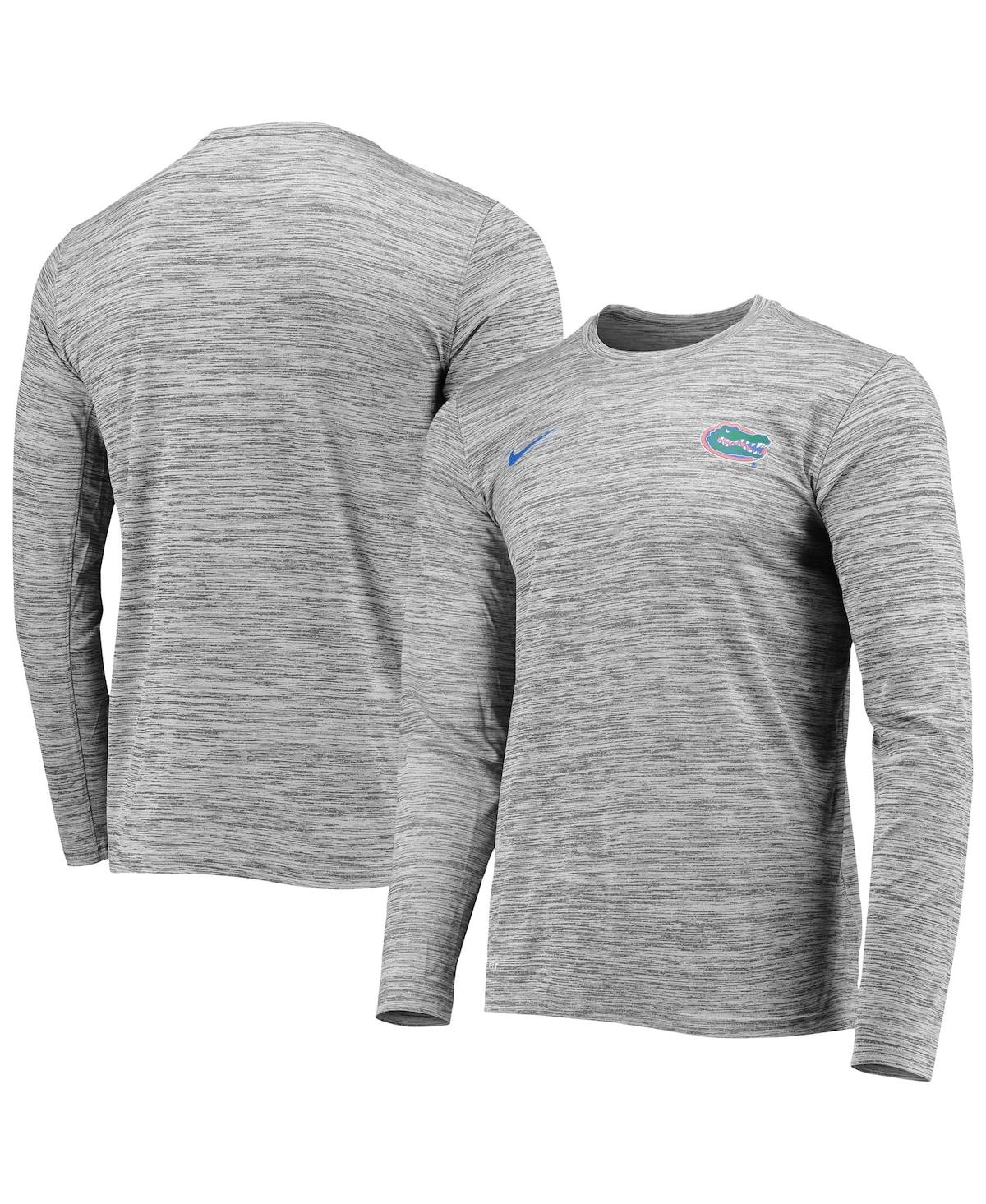 Men's Nike Heathered Gray Florida Gators Velocity Legend Performance Long Sleeve T-shirt