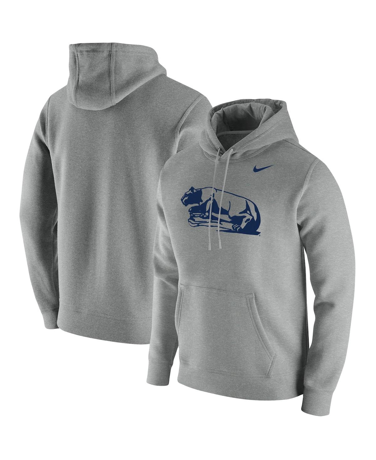 Men's Nike Heathered Gray Penn State Nittany Lions Vintage-Like School Logo Pullover Hoodie