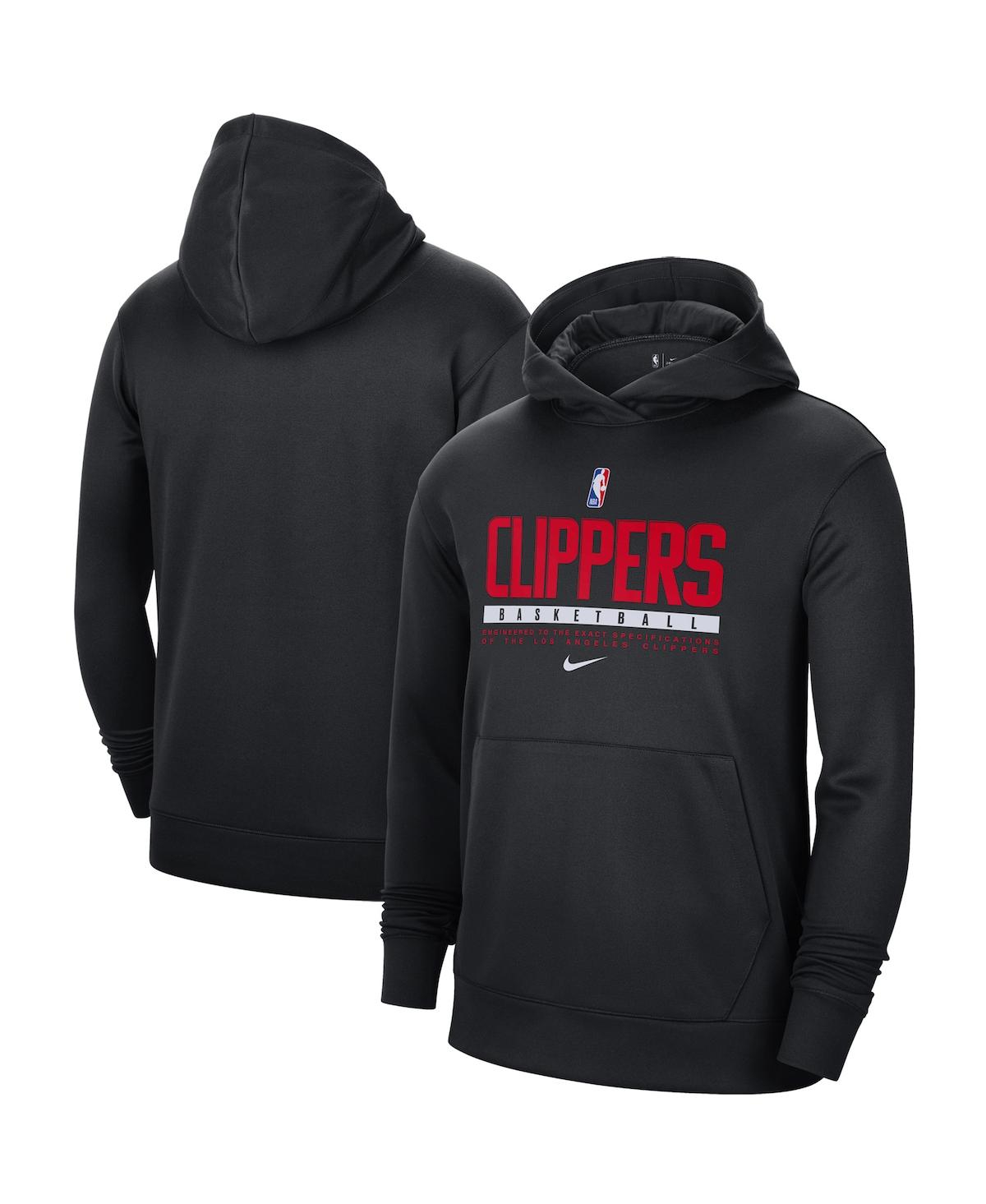 Men's Nike Black La Clippers Spotlight On Court Practice Performance Pullover Hoodie
