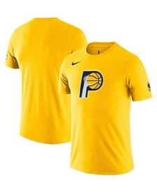 Men's Gold Indiana Pacers 2021/22 City Edition Essential Logo Performance T-shirt