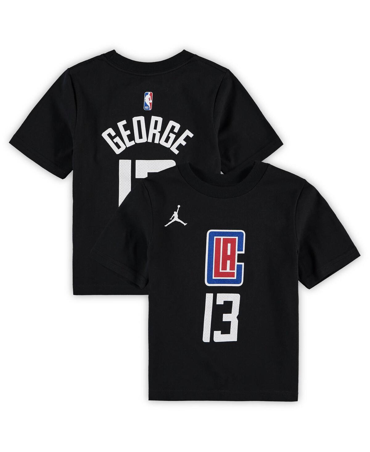 Jordan Kids' Preschool Boys And Girls  Brand Paul George Black La Clippers Statement Edition Name And Numbe