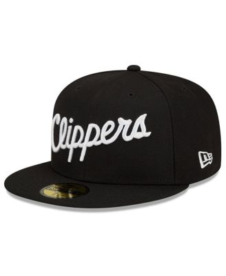 Men s New Era Black White La Clippers 2021 22 City Edition Official 59Fifty Fitted Hat Macy s