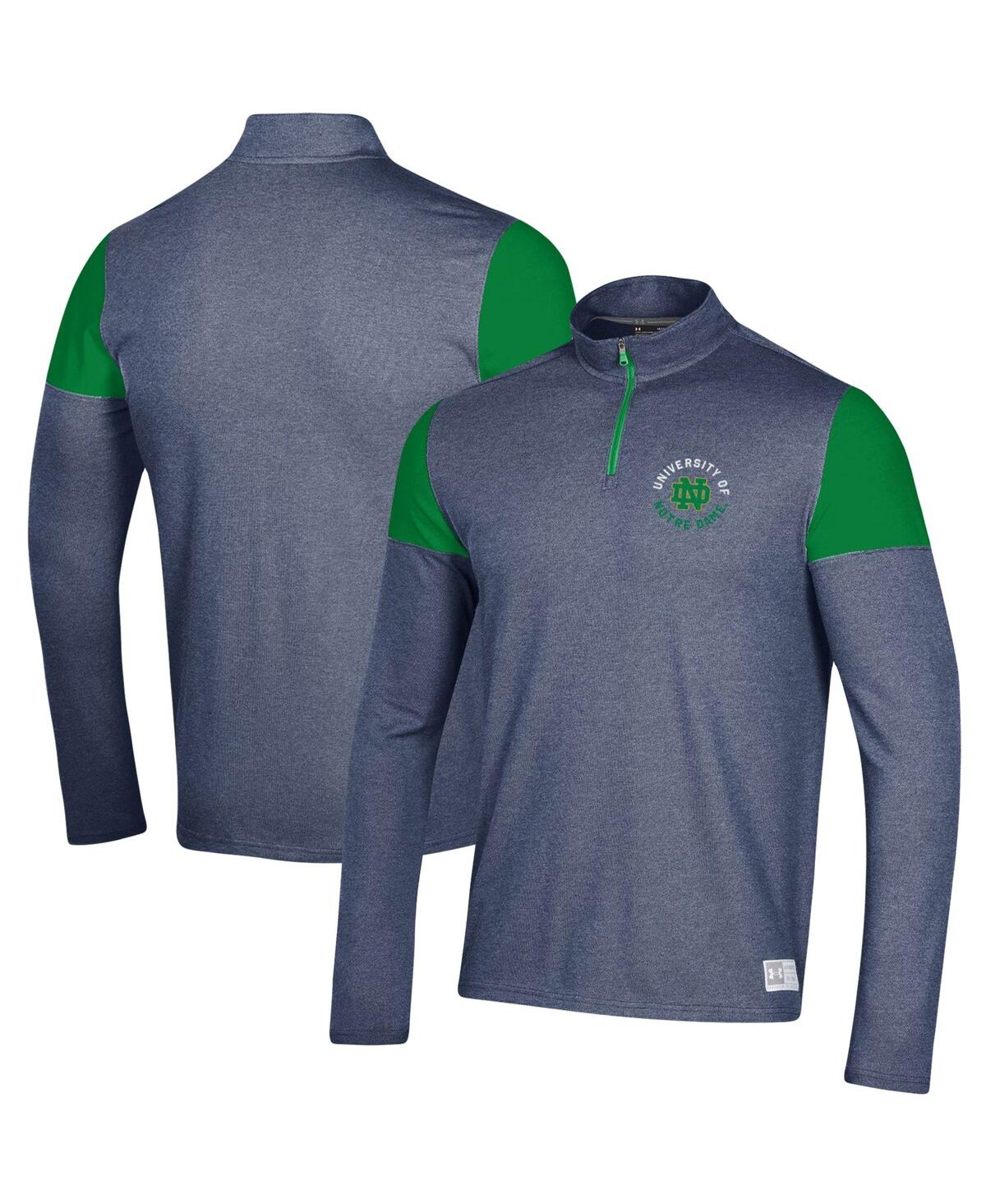 Men's Under ArmourNotre Dame Fighting Irish Gameday Tri-Blend Quarter-Zip Jacket - Navy