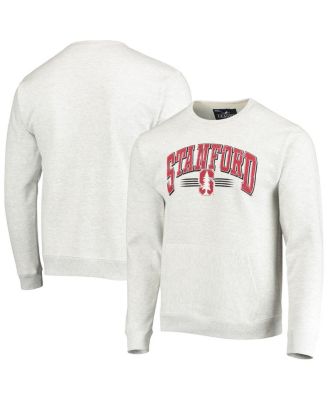 Men's Heathered Gray Stanford Cardinal Upperclassman Pocket Pullover Sweatshirt