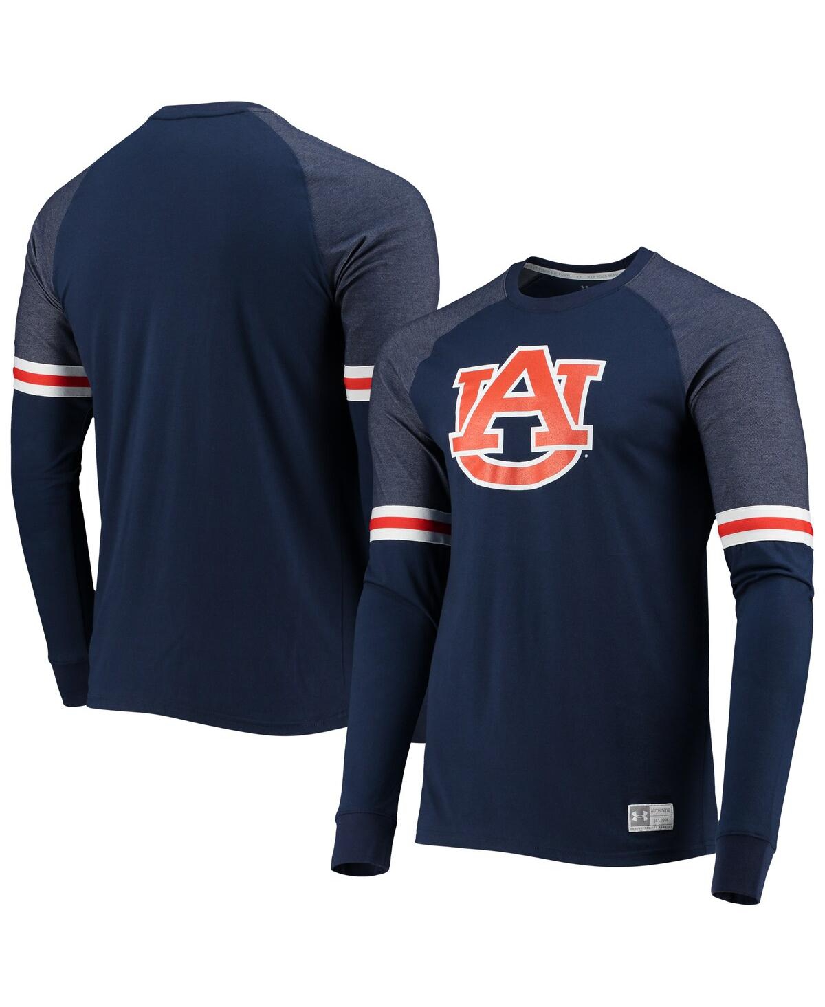 Men's Under ArmourAuburn Tigers Game Day Sleeve Stripe Raglan Long Sleeve T-shirt - Navy
